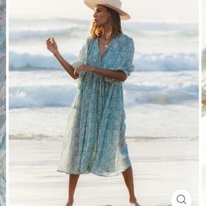 Kyra Midi Dress in Jade - NWOT